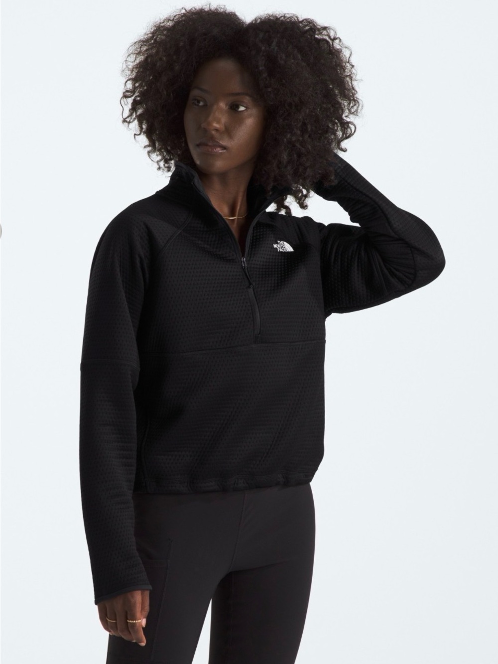 The North Face Tekware Grid 1/4 Zip Pullover Black Women’s XL